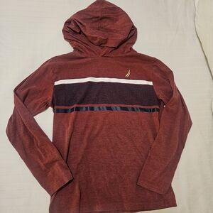 Boys Nautica Long Sleeve Hood Tee Size M